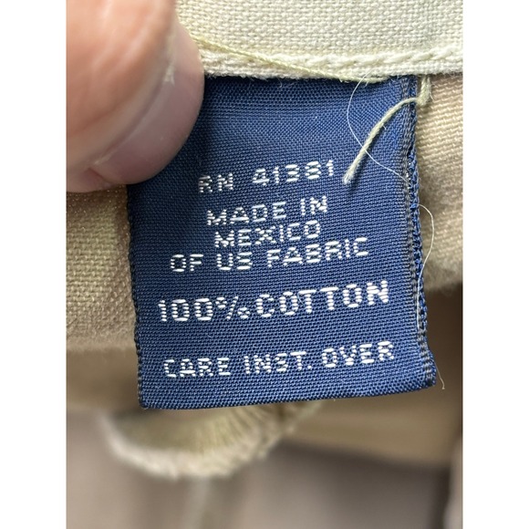 Polo Ralph Lauren Men's Khaki Chino Pants Flat Front Pleated Size 40x27 - Picture 6 of 15